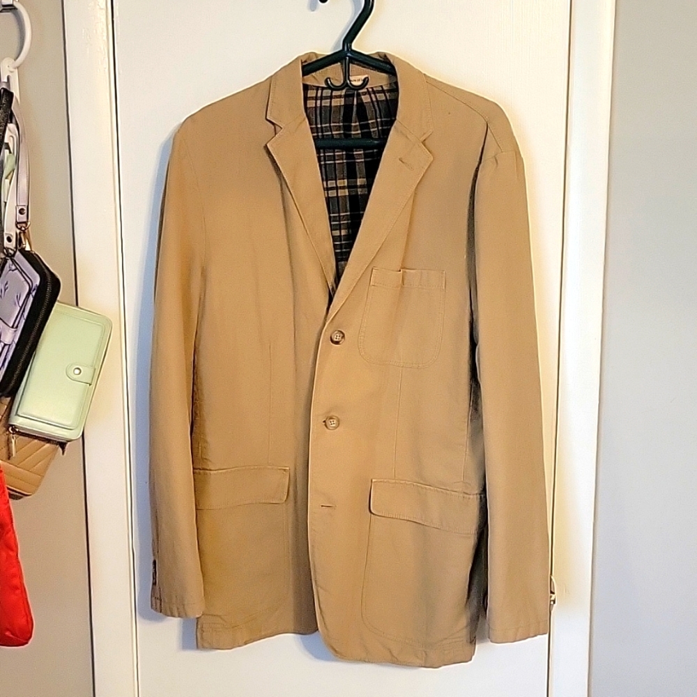 Jcrew cotton casual tan sportcoat